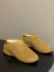 DIOR 25S FROST ANKLE BOOTS IN GOLDEN BROWN SUEDE