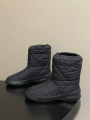 DIOR 25S FROST LOW ANKLE BOOTS IN BLACK FABRIC