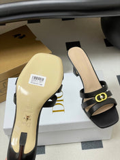 DIOR 26S HIGH HEEL SANDALS 80 MM IN BLACK CALFSKIN