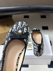 DIOR 26S MARY JANE HIGH HEELS 35MM IN BLACK DIOR OBLIQUE EMBROIDERED CANVAS WITH BOW