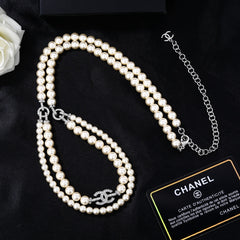 CHANEL 25S CHAIN BELT WITH PEARL STYLE 1 608643