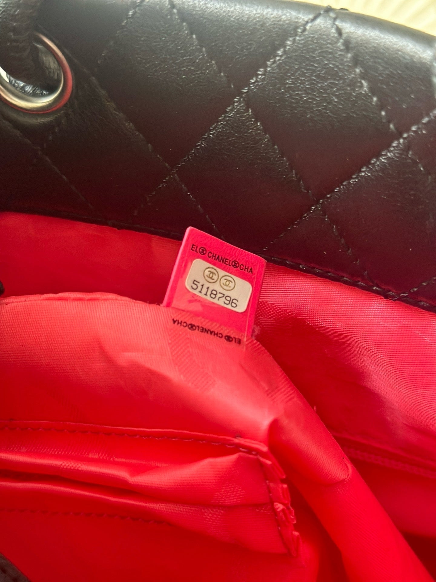 CHANEL 25S CAMBON LIGNE TOTE BAG 24 IN BLACK CALFSKIN