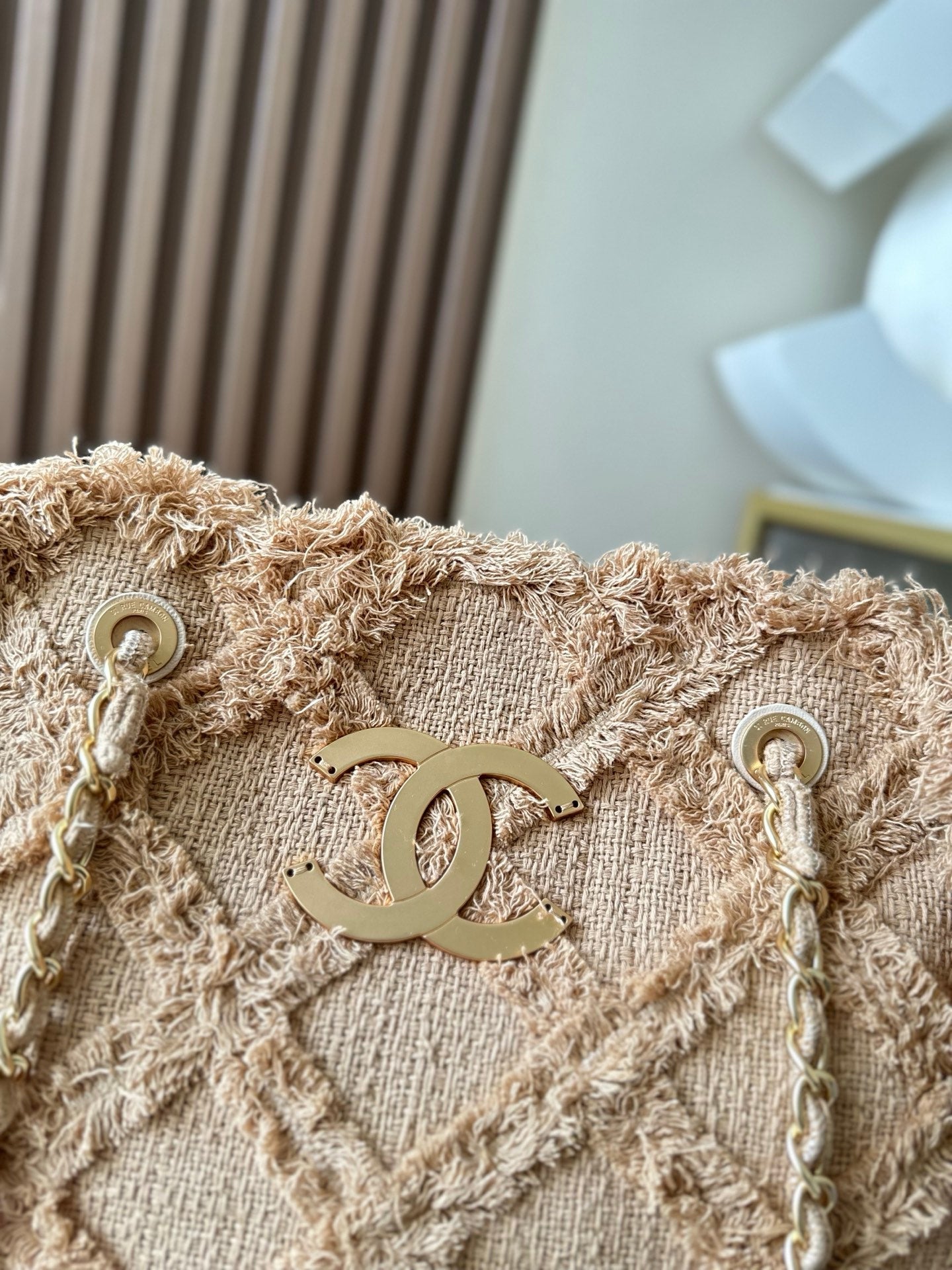 CHANEL 25S TOTE BAG 48 IN BEIGE FABRIC