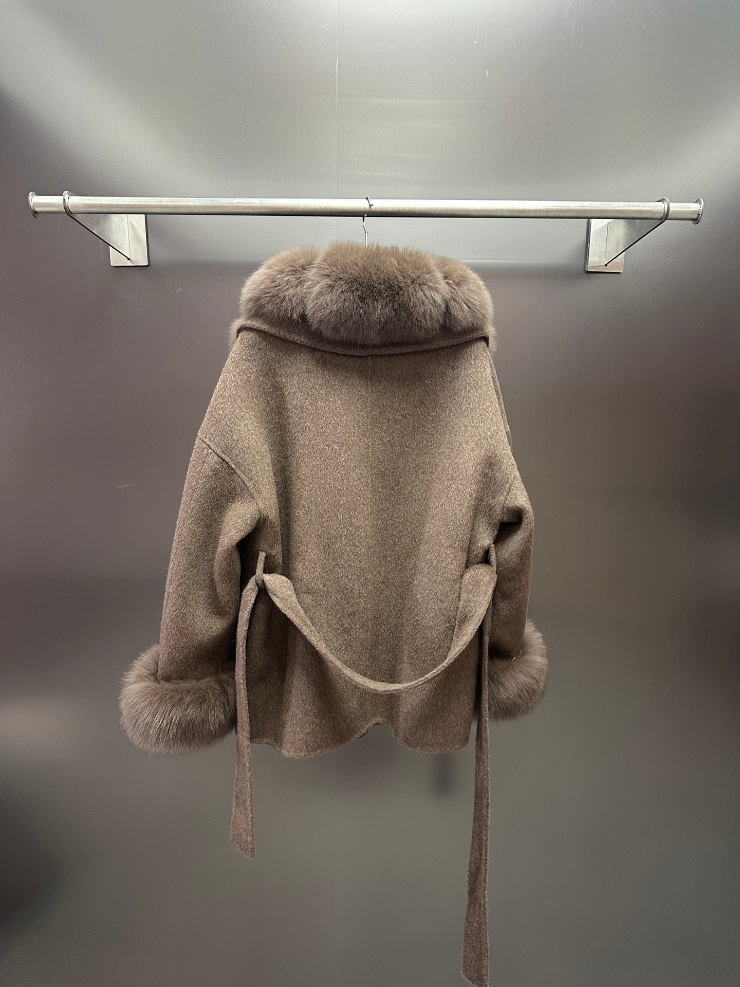 MAXMARA 26S FUR-TRIMMED WOOL JACKET 248