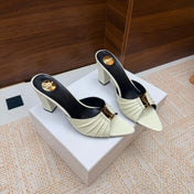 YSL 26S HIGH-HEEL SANDALS 75 MM IN CREAM WHITE CALFSKIN