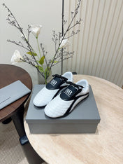 SOCCER SNEAKER IN WHITE MIX BLACK QUILTED LAMBSKIN