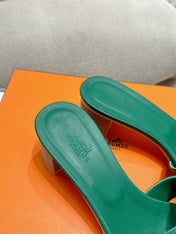 0ASIS SANDAL DARK GREEN CALFSKIN CLASSIC