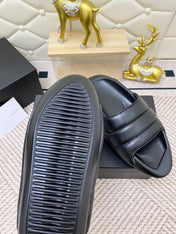 BALMAIN 25S BALMAIN MULES IN BLACK FULL CALFSKIN