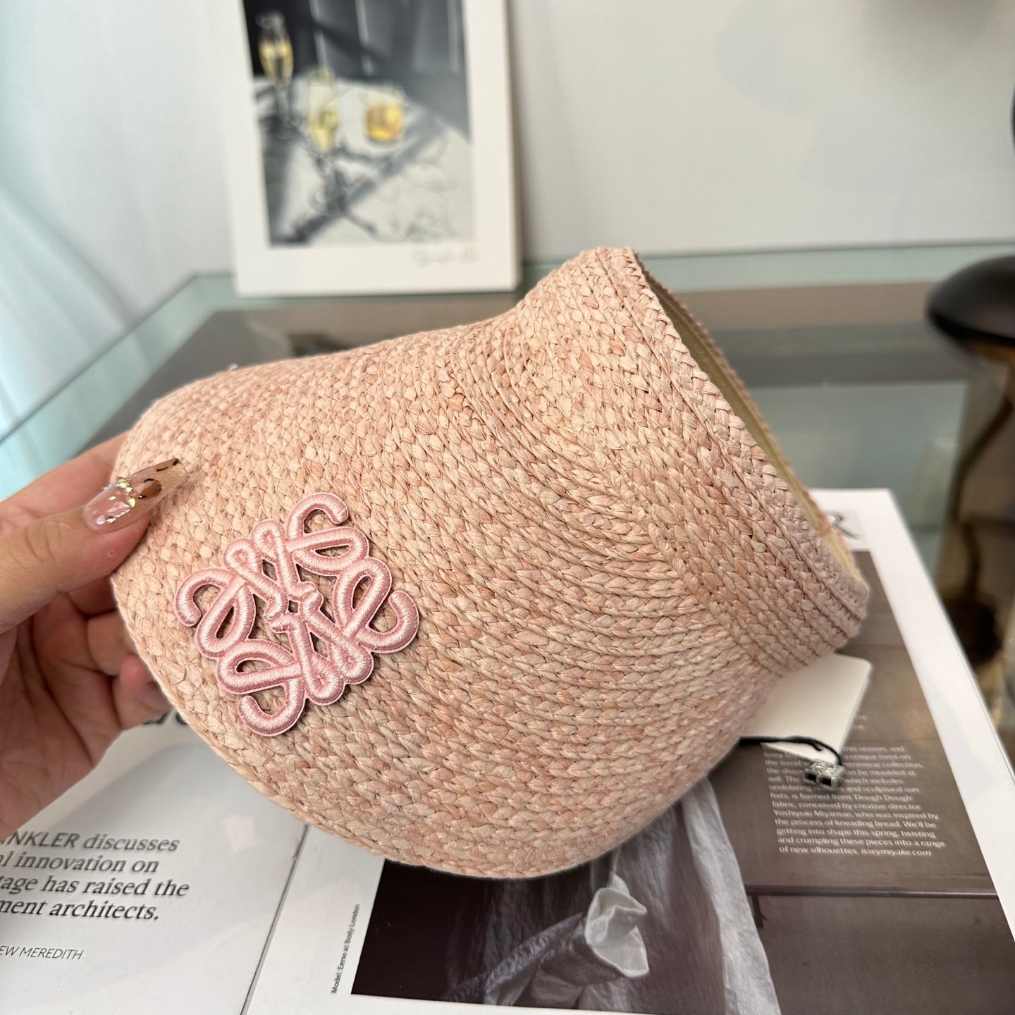 LOEWE 26S RAFFIA SUN VISOR HAT STYLE 199