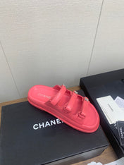 DAD SANDAL IN RED PINK LAMBSKIN MULE