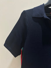 GUCCI 26S SHORT-SLEEVE KNIT POLO DRESS 379