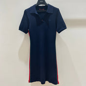 GUCCI 26S SHORT-SLEEVE KNIT POLO DRESS 379