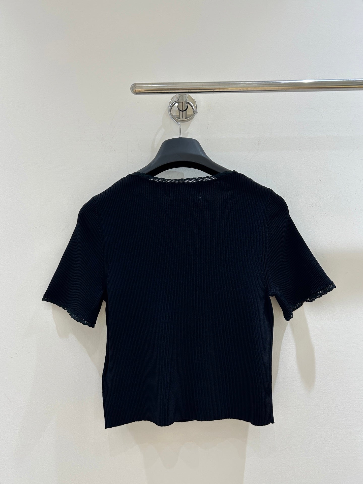 PRADA 26S SHORT-SLEEVE KNIT TOP 973