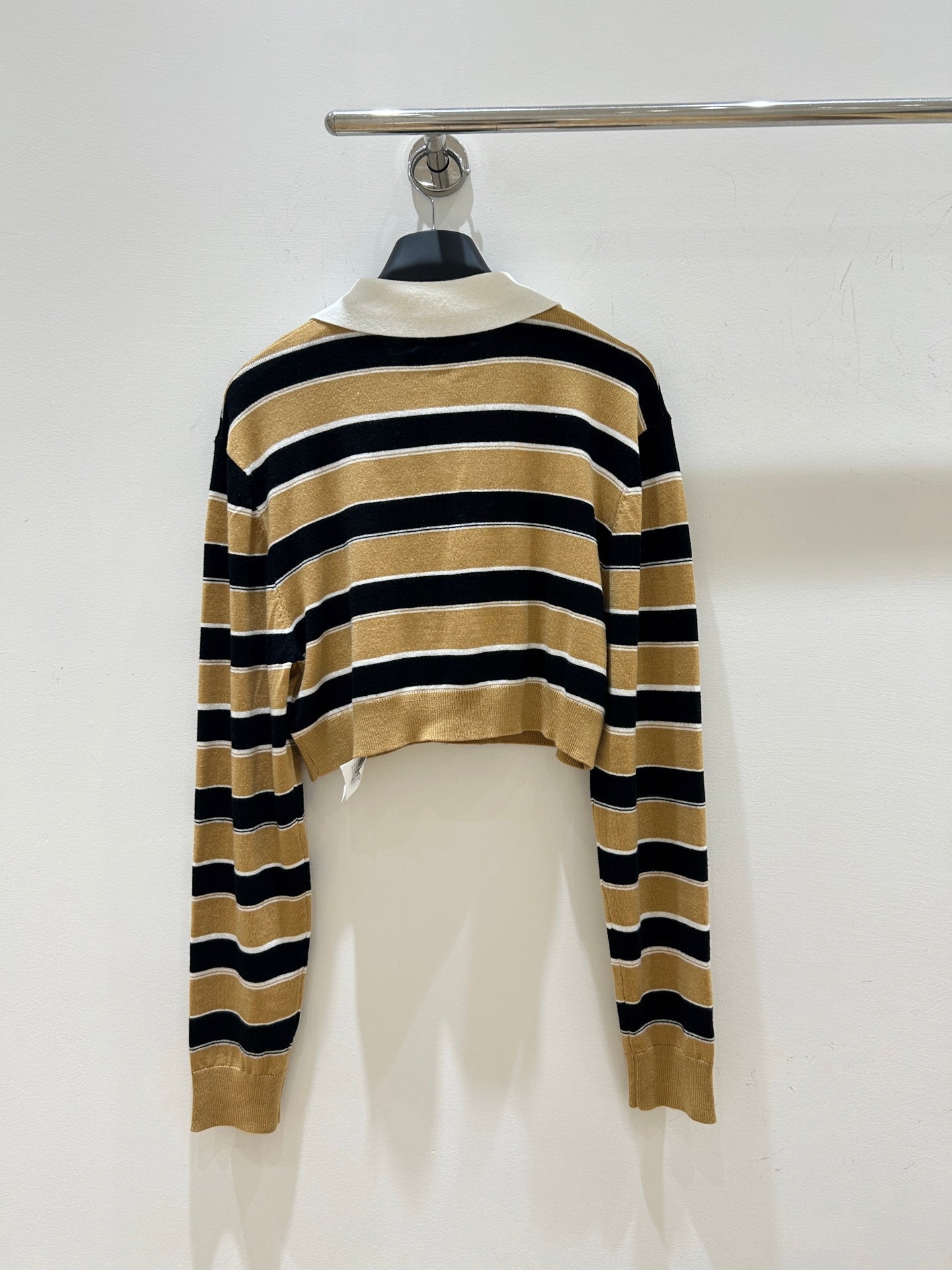 PRADA 26S CROPPED KNIT POLO SHIRT STYLE 934