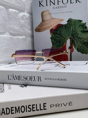 PANTHÈRE RIMLESS RECTANGULAR FRAME SUNGLASSES 543543 IN METAL