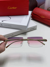 PANTHÈRE RIMLESS RECTANGULAR FRAME SUNGLASSES 543543 IN METAL