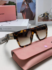 RUNWAY SQUARE SUNGLASSES 513009 IN HAVANA ACETATE