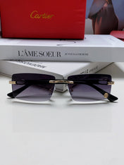 CARTIER 26S RIMLESS RECTANGULAR FRAME IN METAL 439512