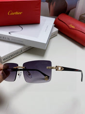 CARTIER 26S RIMLESS RECTANGULAR FRAME IN METAL 439512