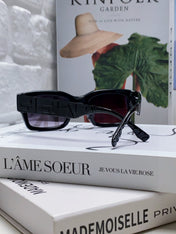 ROMA EMBOSSED RECTANGULAR FRAME SUNGLASSES 527221 IN ACETATE