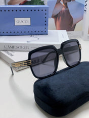 SQUARE FRAME SUNGLASSES 570231 IN ACETATE AND METAL