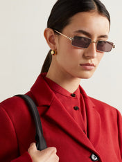 SANTOS RECTANGULAR FRAME SUNGLASSES CT0473S IN METAL