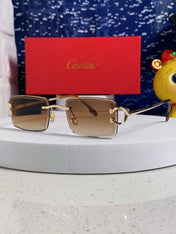 CARTIER 26S RIMLESS RECTANGULAR FRAME IN METAL 435996
