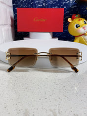 CARTIER 26S RIMLESS RECTANGULAR FRAME IN METAL 435996