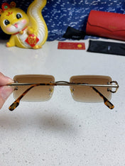 CARTIER 26S RIMLESS RECTANGULAR FRAME IN METAL 435996
