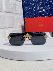 CARTIER 26S RIMLESS RECTANGULAR FRAME IN METAL 436010