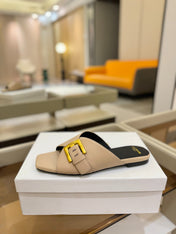 BALMAIN 26S SANDALS IN BEIGE CALFSKIN