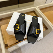 BALMAIN 26S SANDALS IN BLACK CALFSKIN