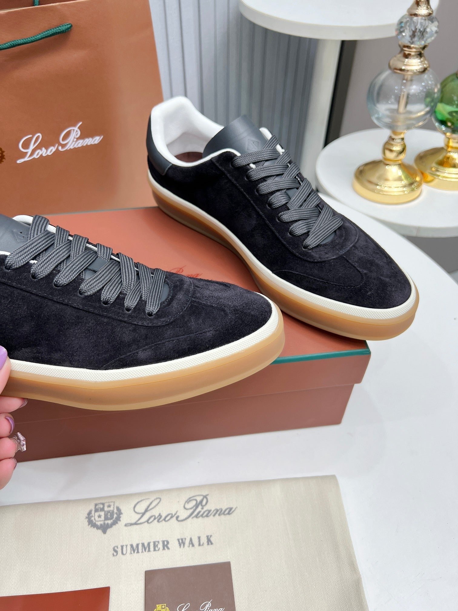 LP TENNIS WALK SNEAKERS CHARCOAL SUEDE