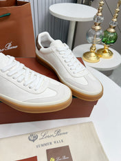 LP TENNIS WALK SNEAKERS WHITE AND LIGHT GRAY CALFSKIN