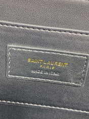 SOLFERINO SMALL SATCHEL 23 IN DARK GREY CALFSKIN GOLD HARDWARE