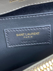 LOULOU SMALL 25 SHOULDER BAG IN DARK GREEN LAMBSKIN GOLD HARDWARE