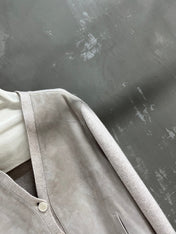 LORO PIANA 26S V-NECK KNIT CARDIGAN 883