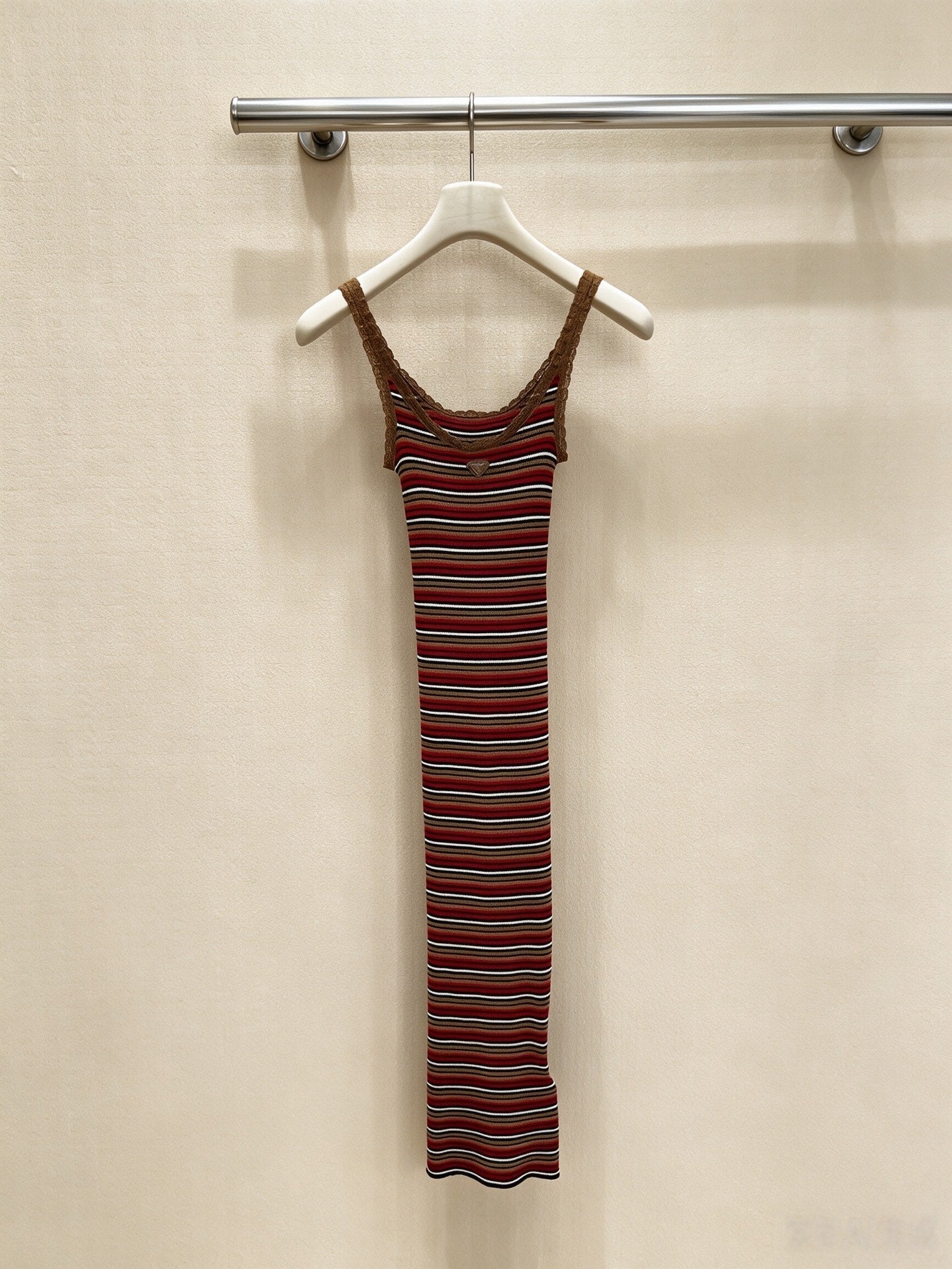 PRADA 26S STRIPED SLIP DRESS 1050