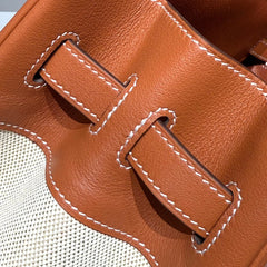 HM BIRKIN 35CM IN VEAU BARENIA SWIFT CALFSKIN ERCU TOILE CANVAS