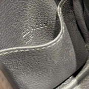 HERMES 25S MINI LINDY 19 IN CHARCOAL GRAY CALFSKIN SILVER HARDWARE