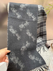 CLASSIC SCARF 190 CM IN BLACK WOOL 375279