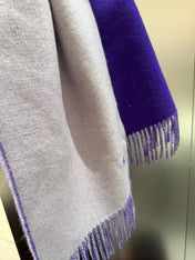REVERSIBLE SCARF 180 CM IN VIOLET PURPLE CASHMERE 407411
