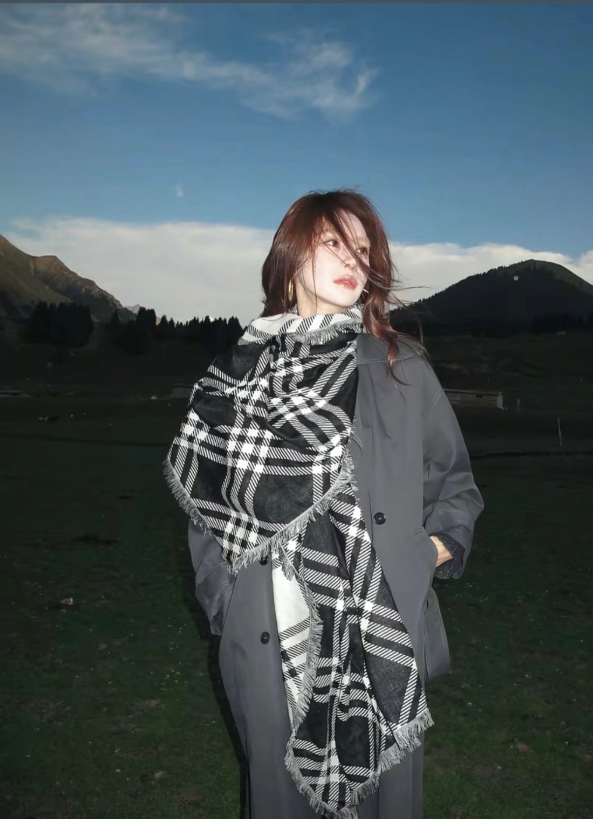 BURBERRY 26S SCARF 200CM IN SILK WOOL 171752