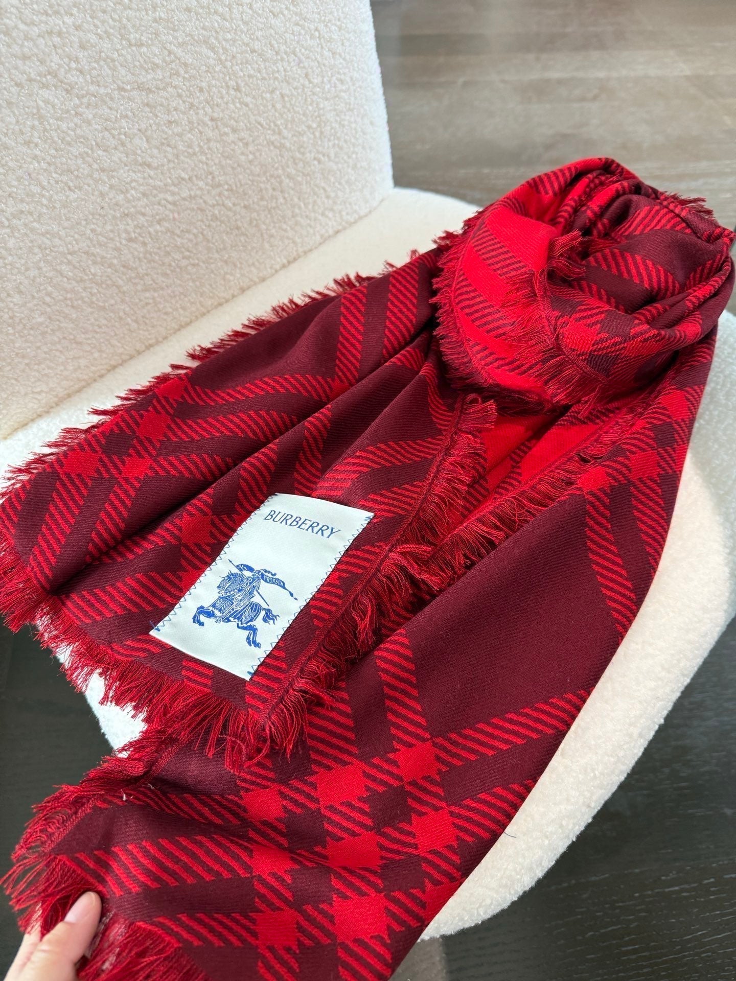 BURBERRY 26S SCARF 200CM IN SILK CASHMERE 192475