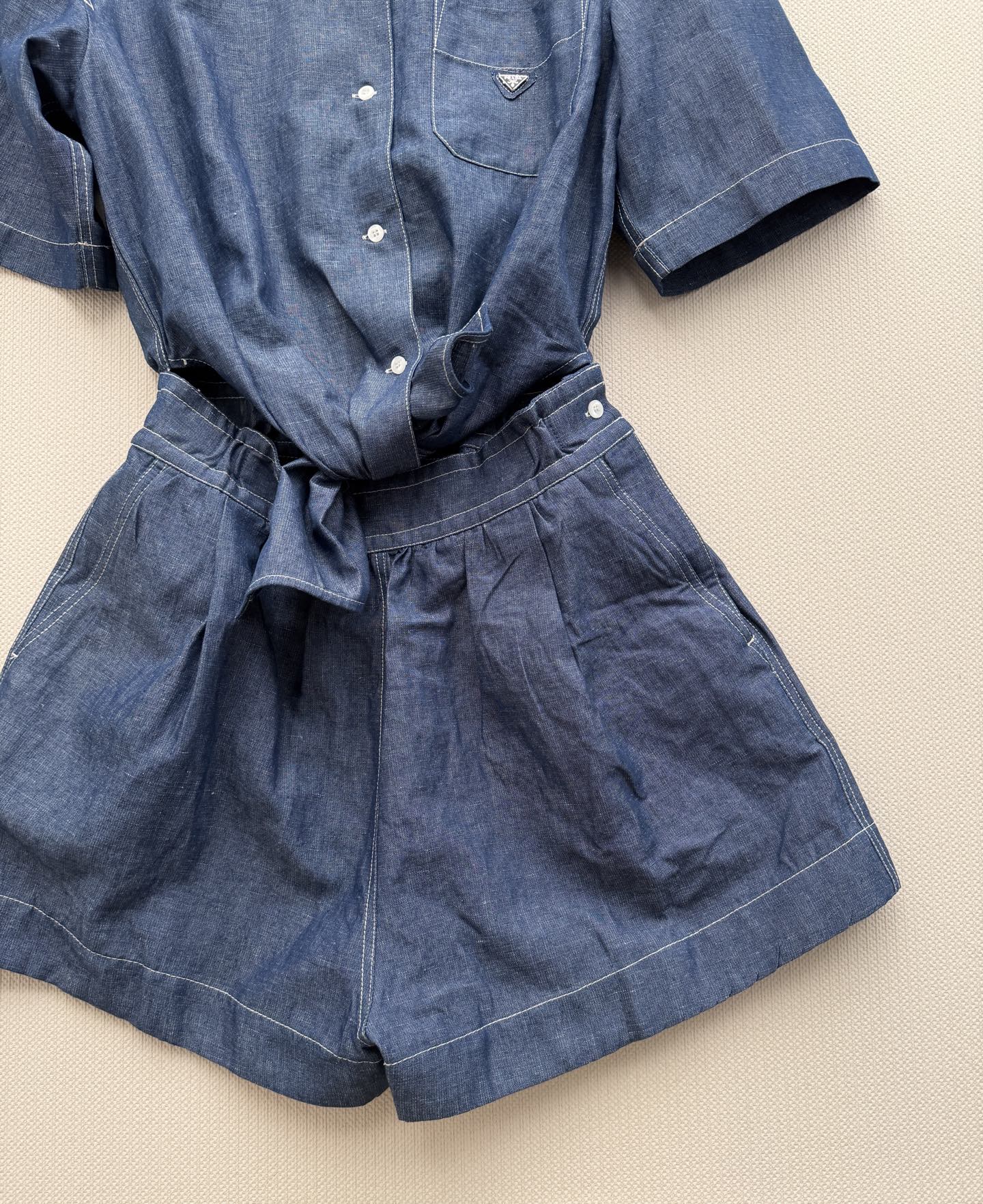 PRADA 26S DENIM JUMPSUIT 1102