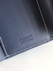 SAINT-GABRIEL WALLET 12 IN NAVY BLUE CALFSKIN AND GOYARDINE CANVAS