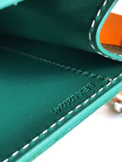 DUCHESSE MARIE-CAROLINE BAG 25 IN GREEN GOYARDINE CANVAS AND SMOOTH CALFSKIN