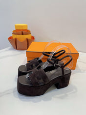 JAM 30 SANDAL IN CAROB BROWN SUEDE