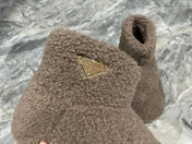 PRADA 26S ANKLE BOOTS IN DARK BROWN FUR
