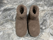 PRADA 26S ANKLE BOOTS IN DARK BROWN FUR